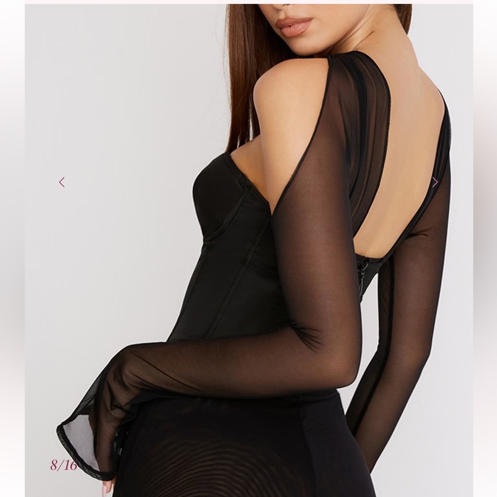 House Of CB…Black Corset Bustier Top. XS - Picture 7 of 9